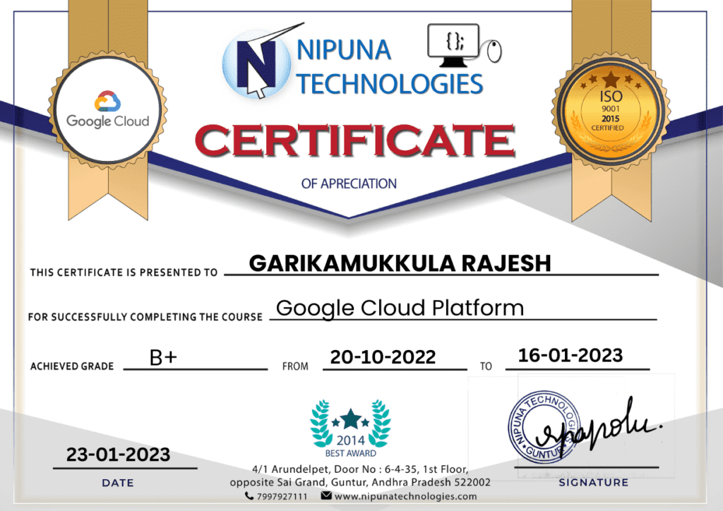 Google Cloud Platform course compelition certificate (1)